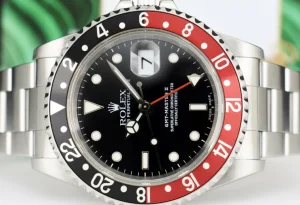 Pilots Professional Watches | Sant Blanc ROLEX Stainless Steel GMT Master II Coke Bezel Swiss Made Dial Model 16710