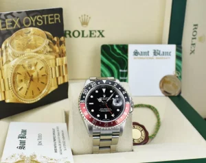 Pilots Professional Watches | Sant Blanc ROLEX Stainless Steel GMT Master II Coke Bezel Model 16710