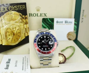 Pilots Professional Watches | Sant Blanc ROLEX Stainless Steel GMT Master II Pepsi Bezel Model 16710