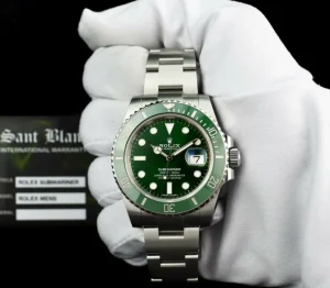 Diving Professional Watches | Sports Watches | Sant Blanc ROLEX Stainless Steel Submariner Green Ceramic Bezel 