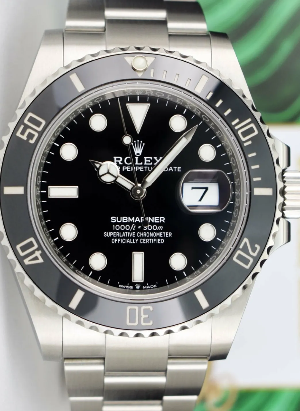 rolex_stainless_steel_sub_2.webp Diving Professional Watches | Sant Blanc ROLEX Stainless Steel Submariner 41 Black Dial with Card Model 126610LN