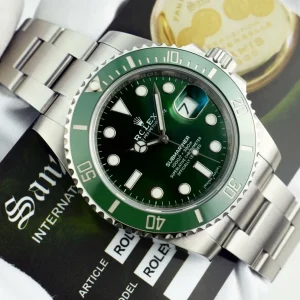 Diving Professional Watches | Sports Watches | Sant Blanc ROLEX Stainless Steel Submariner Green Ceramic Bezel 