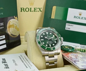 Diving Professional Watches | Sports Watches | Sant Blanc ROLEX The "Hulk" 40mm Stainless Steel Ceramic Submariner Green Dial Model 116610 LV