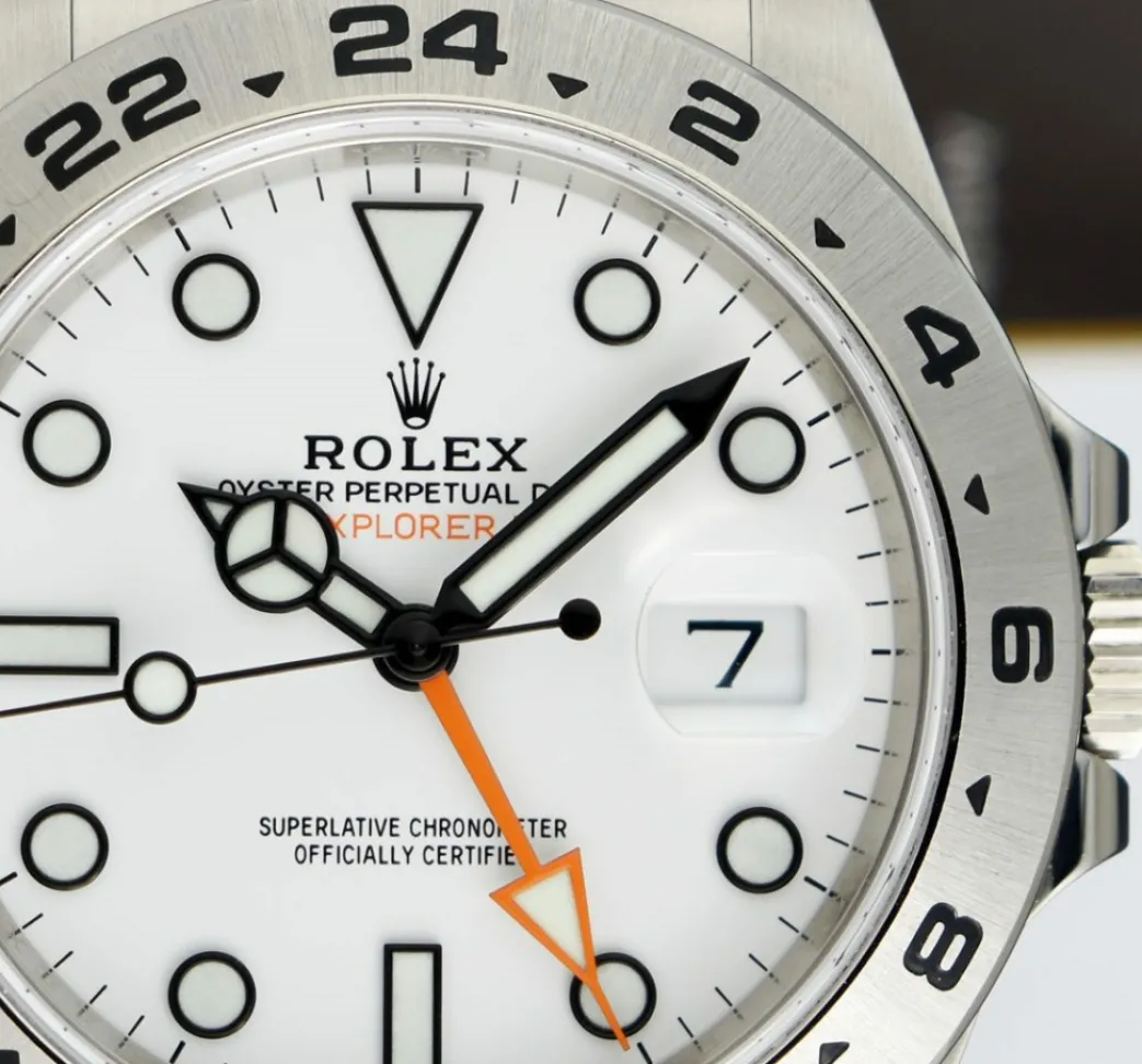 rolex_unworn_mm_stainless_4.webp Field Professional Watches | Sant Blanc ROLEX Unworn 42mm Stainless Steel Explorer II Polar White Dial Model 216570