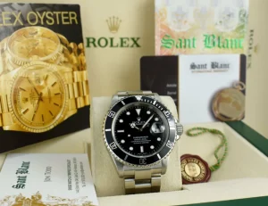 Diving Professional Watches | Men's Watches | Sant Blanc ROLEX Vintage Mens Stainless Steel Submariner Black Dial Model 16610