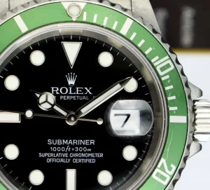 Diving Professional Watches | Men's Watches | Sant Blanc ROLEX Vintage 40mm Stainless Submariner Green Bezel Kermit Model 16610