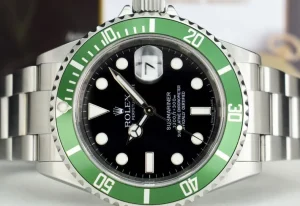 Diving Professional Watches | Men's Watches | Sant Blanc ROLEX Vintage 40mm Stainless Submariner Green Bezel Kermit Model 16610