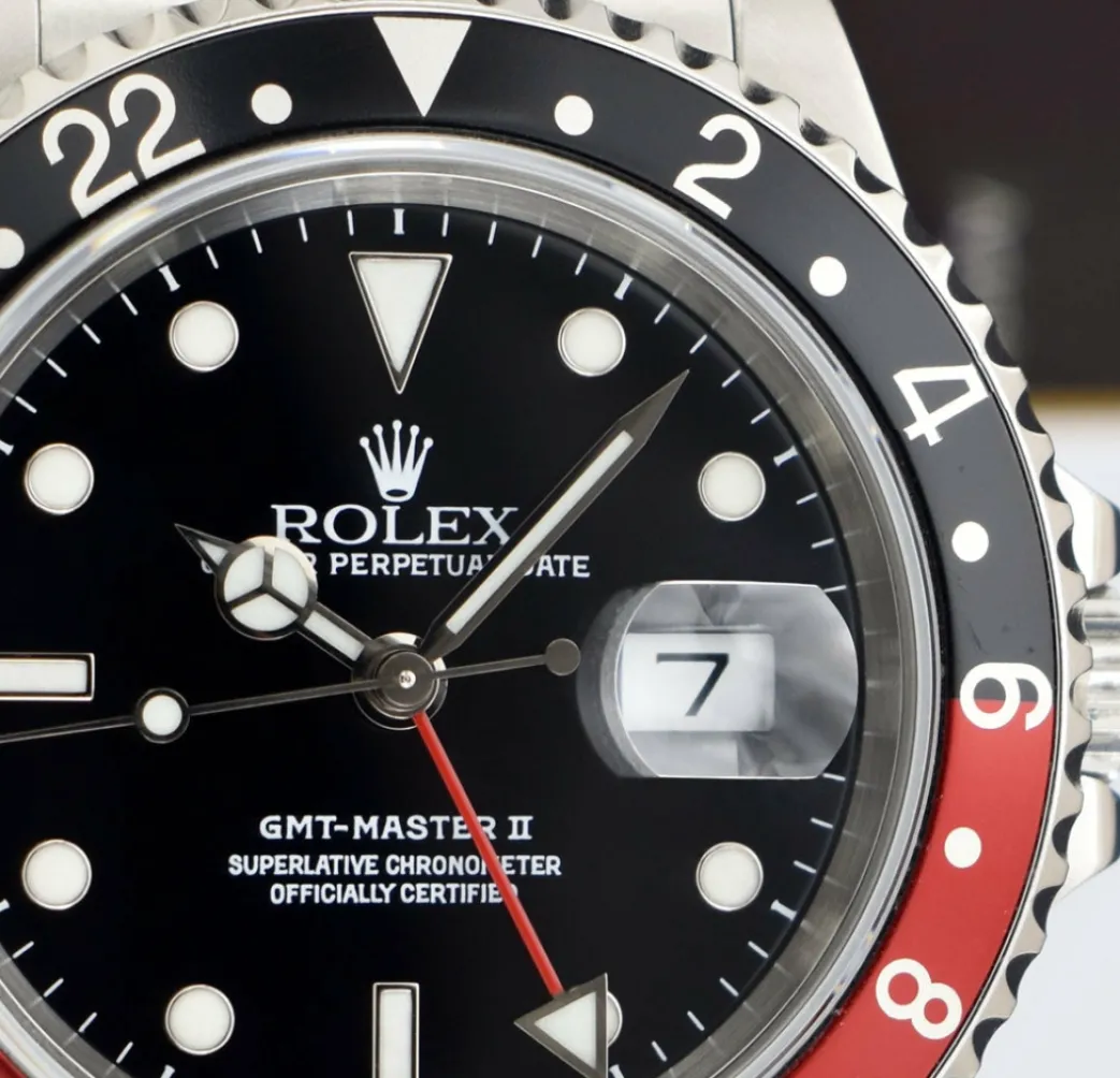 rolex_vintage_stainless_g_6.webp Pilots Professional Watches | Sant Blanc ROLEX Vintage Stainless GMT Master II Coke Bezel SEL Model 16710