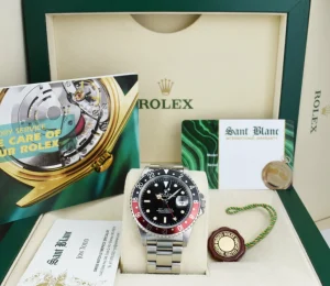 Pilots Professional Watches | Sant Blanc ROLEX Vintage Stainless Steel GMT Master II Coke Bezel Black & Cream Dial Model 16710