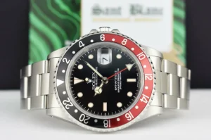 Pilots Professional Watches | Sant Blanc ROLEX Vintage Stainless Steel GMT Master II Coke Bezel Black & Cream Dial Model 16710
