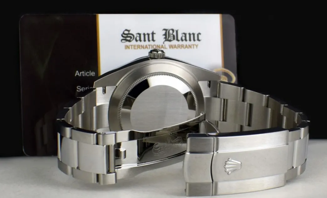 rolex_white_gold__stainle_5.webp Men's Watches | Dress Watches | Sant Blanc ROLEX White Gold & Stainless DateJust 41 Blue Index Box & Card Model 126334