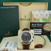 Men's Watches | Racing Professional Watches | Sant Blanc ROLEX White Gold Daytona Gray Slate Arabic Dial with Brown Crocodile Strap Model 116519