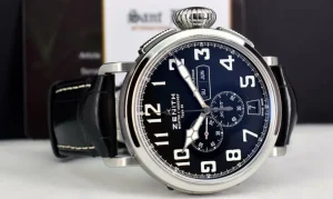 Men's Watches | Sant Blanc ZENITH 48mm Stainless Steel Pilot Montre D'Aeronef Type 20 Annual Calendar Black Dial Model 03.2430.4054/21.C721